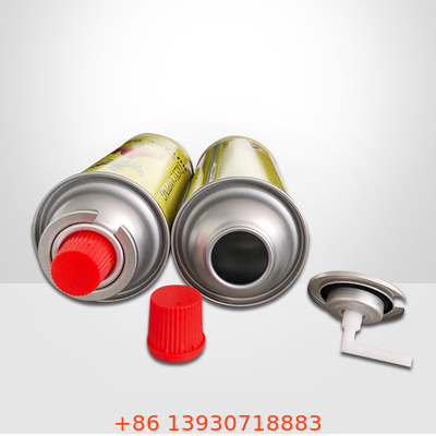 Van lò khí đốt cắm trại một inch Butan OEM 223g với nắp đỏ cho hộp đựng khí dung nấu ăn