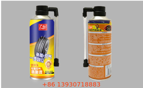 Sửa chữa lốp xe khí OEM Nắp bình xịt với các sản phẩm chăm sóc xe có van