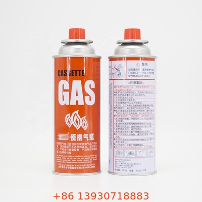 Van lò khí đốt cắm trại một inch Butan OEM 223g với nắp đỏ cho hộp đựng khí dung nấu ăn
