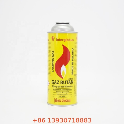 Rò rỉ tấm thiếc Butan Propane Gas Canister Thùng nhiên liệu Butan 65mm