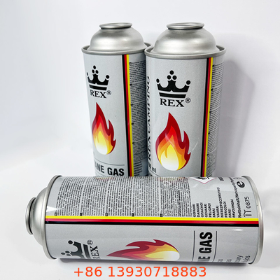 Bình khí butan tráng thiếc với CMYK 4 màu và màu Panton 1 X Canister