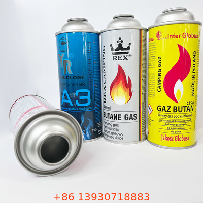 Thùng chứa khí butan bằng ván mạ / hộp butan cho cắm trại