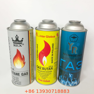 CMYK In kim loại Butan Gas Canister 1,4 Mpa Burst Áp suất