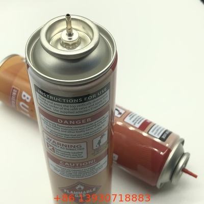 Đỏ nhựa Butane ống van khí thân cho Universal Lighter Refill