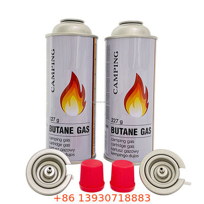 Van xịt bếp ga Butane với nắp bảo vệ màu đỏ và núm điều khiển dòng chảy chính xác