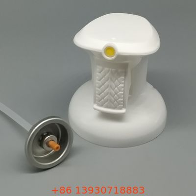 Gentle and Wide-Angle Aerosol Spray Air Freshener Valve for Fabric and Upholstery Refreshing Products with Non-Staining Formulation.