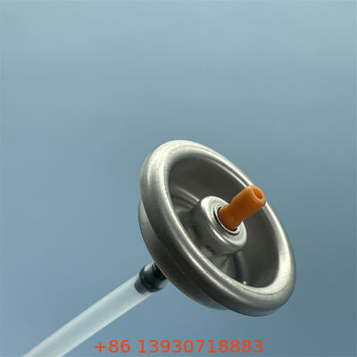 Valvula de pulverização ergonômica para aplicações de pulverização em aerossol para sapatos e meias