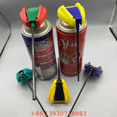 Thiết bị truyền động kích hoạt có thể gập lại với vòi phun tác động kép có cơ chế khóa chống rò rỉ và ống nối dài tích hợp
