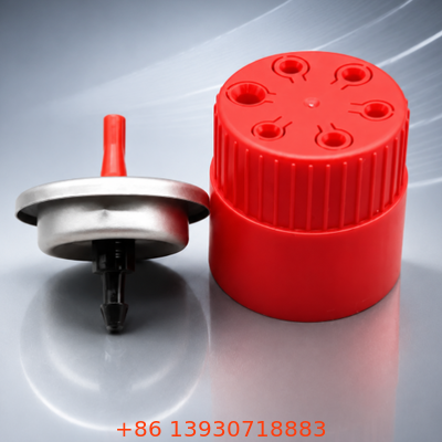Sản phẩm bình xịt ga bật lửa Precision One Inch van nạp ga với thân nhựa đỏ và gioăng Buna